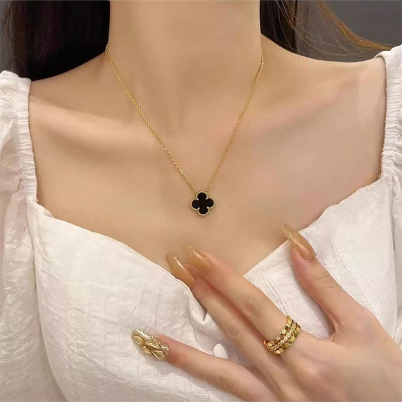 AIPPK Clover Pendant Necklace for Women 18K Gold Plated Four Leaf Clover Necklaces Lucky Simple Jewelry Gifts for Women - Image 5